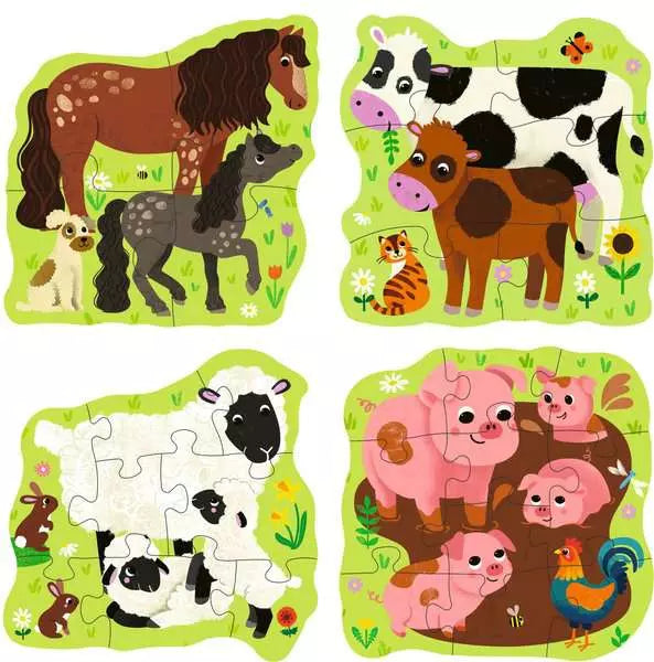 Ravensburger Children’s Puzzle Puzzle Up - Farm Animals - 4 + 6 + 8 + 10 Pieces Puzzle