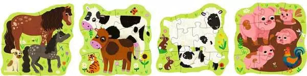Ravensburger Children’s Puzzle Puzzle Up - Farm Animals - 4 + 6 + 8 + 10 Pieces Puzzle