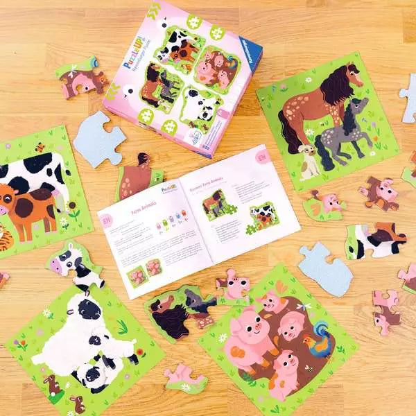 Ravensburger Children’s Puzzle Puzzle Up - Farm Animals - 4 + 6 + 8 + 10 Pieces Puzzle