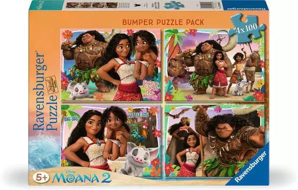 Disney Moana 2 4 X 100 Piece Puzzles