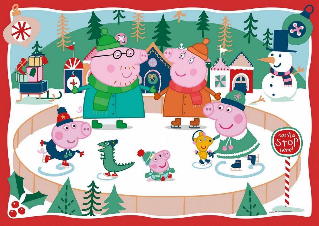 Children’s Puzzle Peppa Pig Christmas Giant Floor Puzzle, 24Pc - 24 Pieces Puzzle