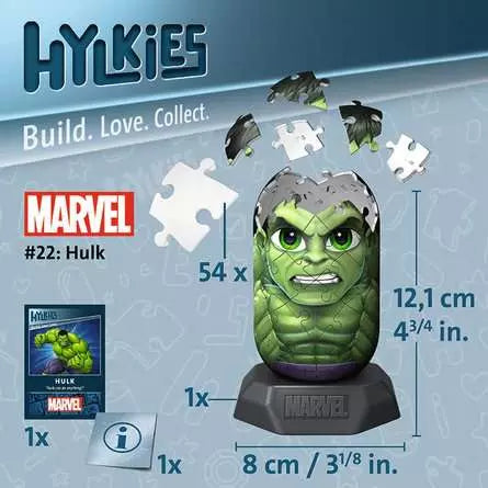 3D Puzzle Character Hylkies Marvel Hulk - 54 Pieces