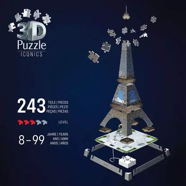 Ravensburger Eiffel Tower Light Up 3D Puzzle , 216Pc