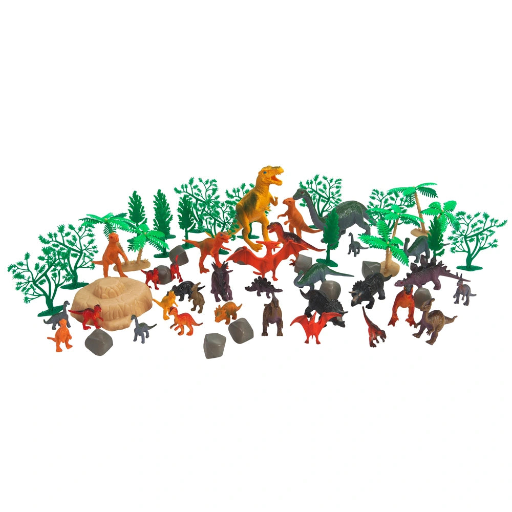 Dinosaur Figures And Accessories Set 60 Piece
