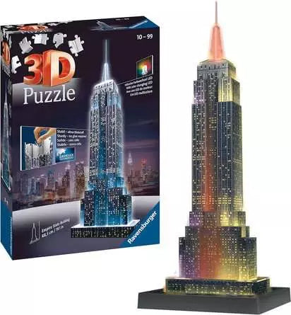 Empire State Building - Night Edition, 216Pc 3D Jigsaw Puzzle®