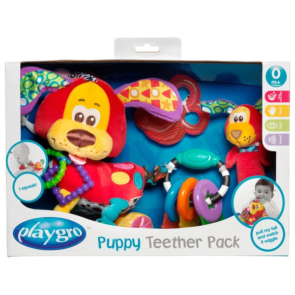 Playgro Puppy Teether Pack Newborn Gift Set
