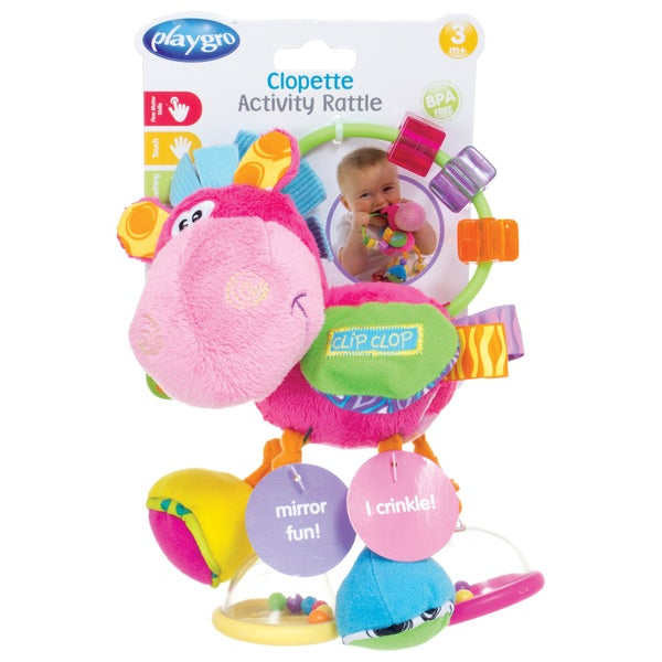 Playgro Clip Clop Activity Rattle Pink