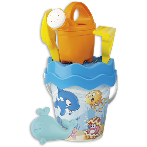 Plastic Beach Set With A 17 Cm Bucket Assortment