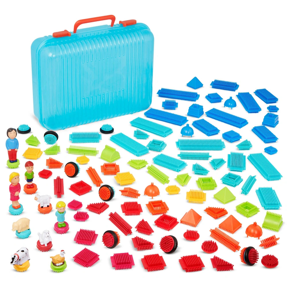 Bristle Blocks Building Blocks Deluxe Builder Case 113 Piece