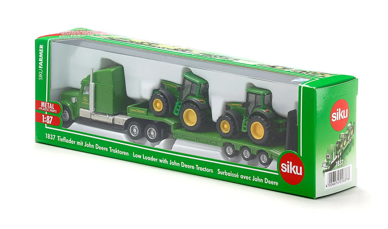 Siku 1:87 John Deere Low Loader With 2 John Deere 6820 Tractors