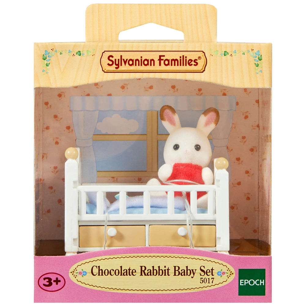 Sylvanian Families Chocolate Rabbit Baby Set (Baby Bed)