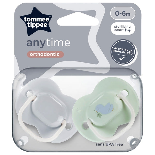 Tommee Tippee Anytime Soothers 0-6M 2 Pack Assortment