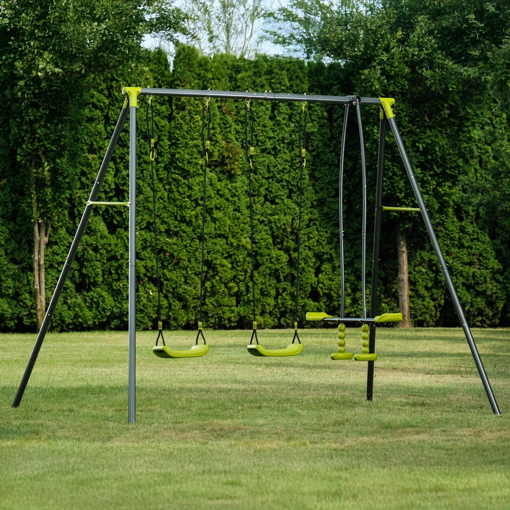 3 Unit Metal Swing Set