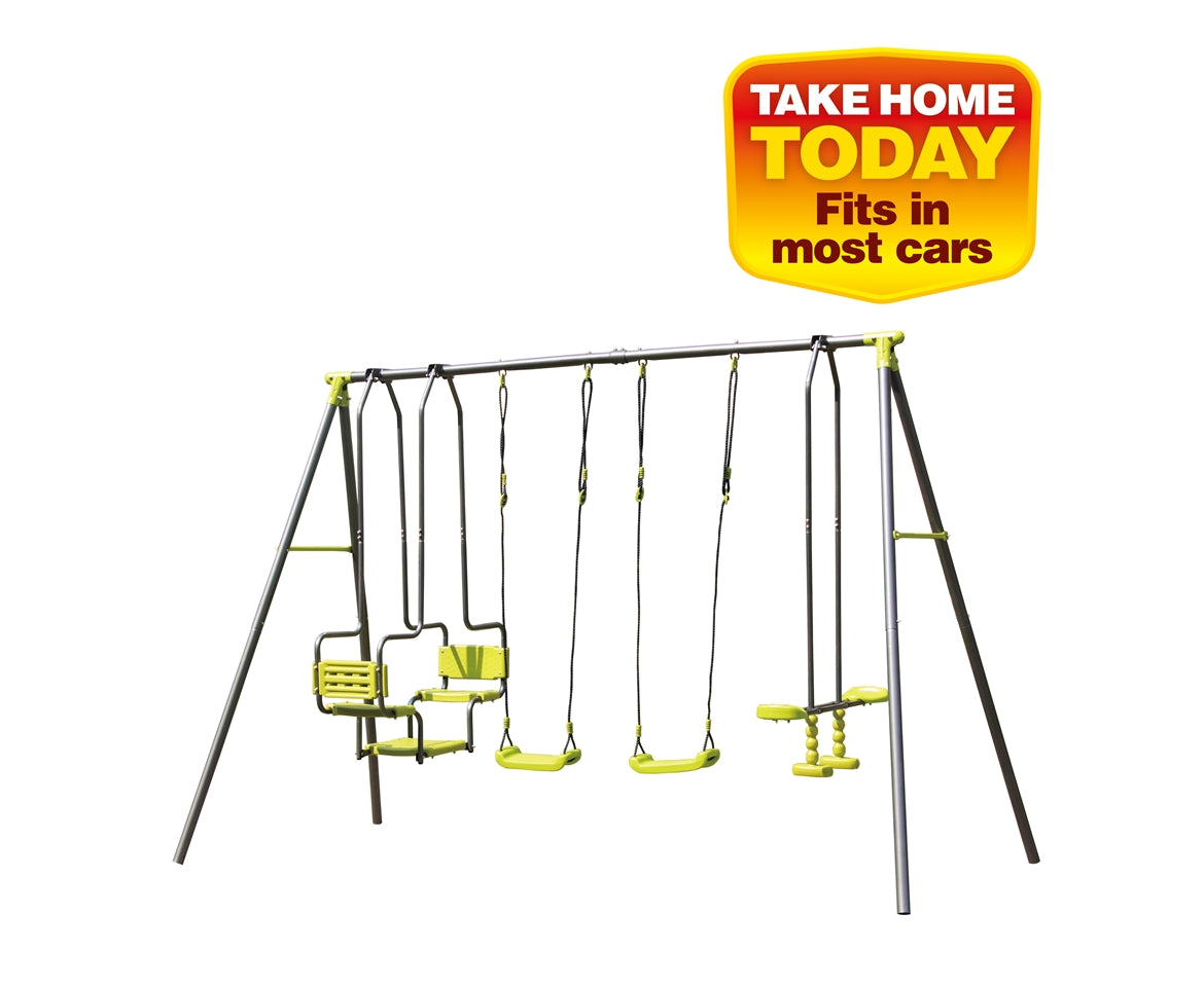 4 Unit Metal Swing Set