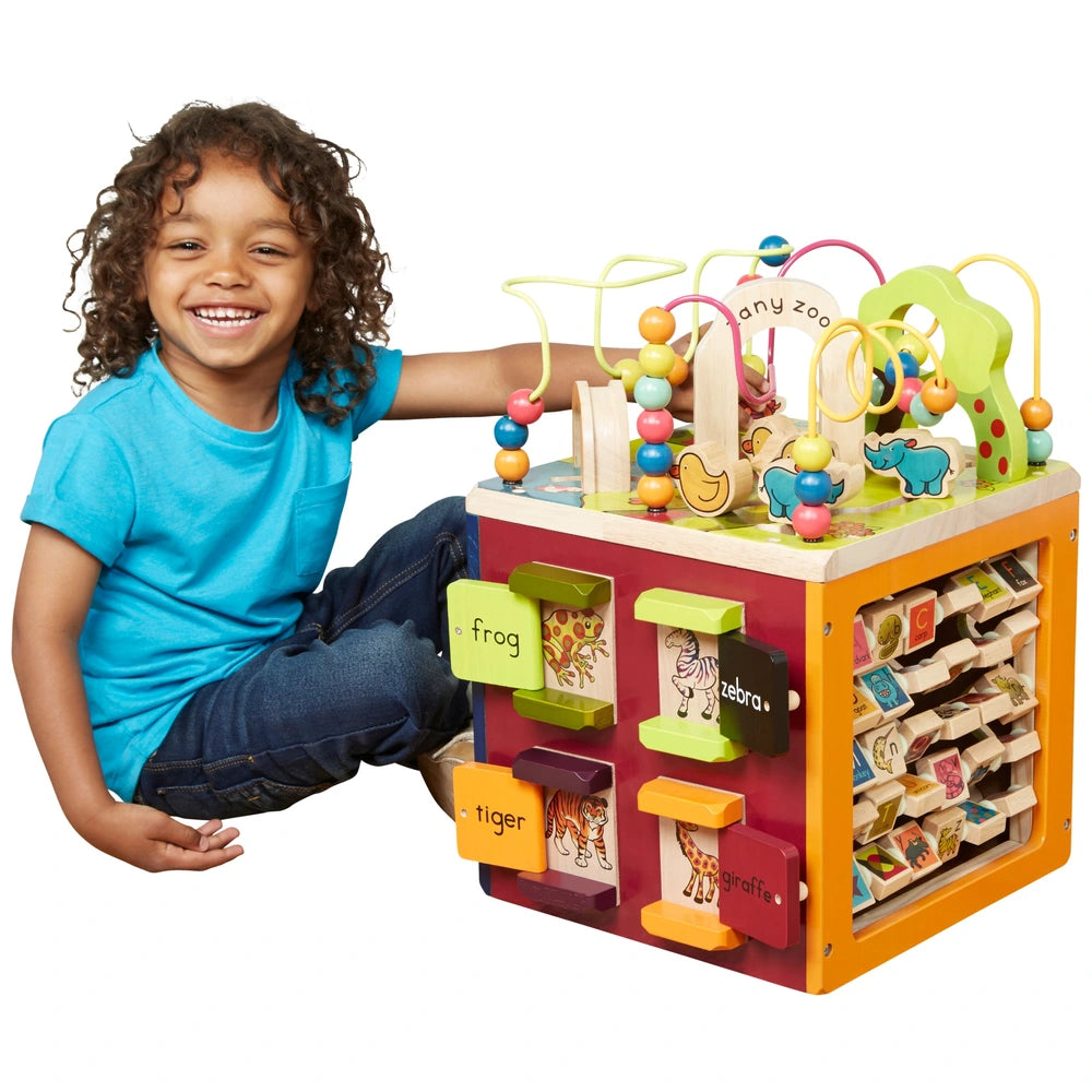 B. Toys Zany Zoo Wooden Activity Cube Assortment