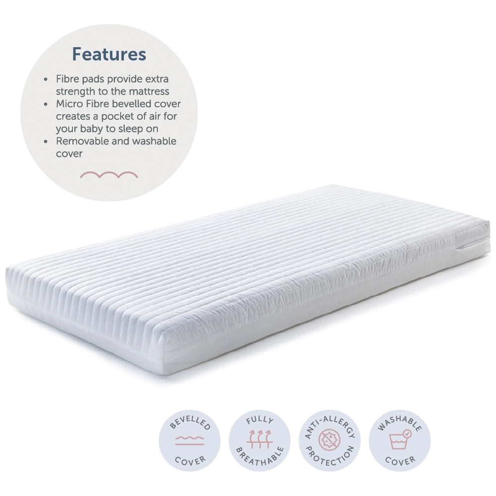 Baby Elegance Cot Bed Microfibre Mattress 140 X 70Cm