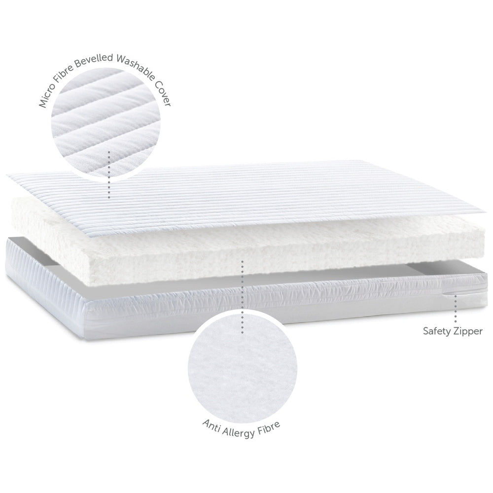 Baby Elegance Micro Fibre Cot Mattress 120X60Cm