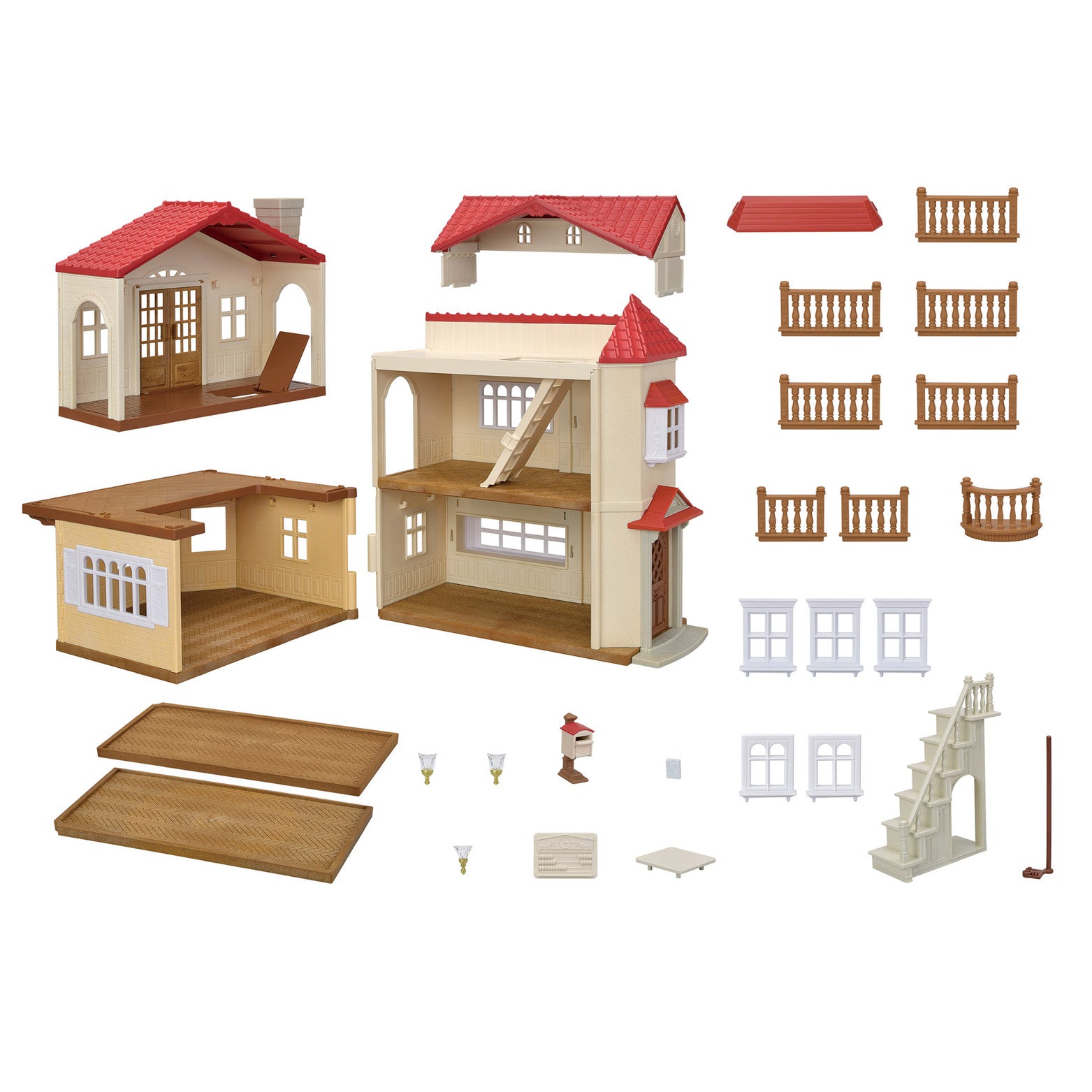 Sylvanian Families Red Roof Country Home With Secret Attic Playroom