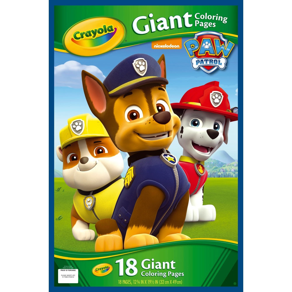 Crayola Giant Colouring Pages Paw Patrol