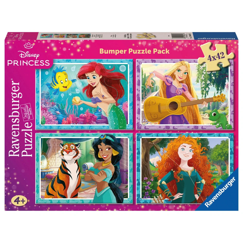 Disney Princess 4X 42Pc Jigsaw Puzzle Bumper Pack