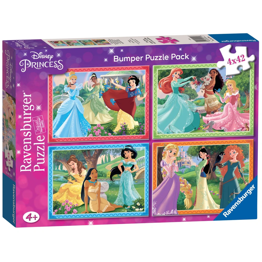 Disney Princess 4X 42Pc Jigsaw Puzzle Bumper Pack
