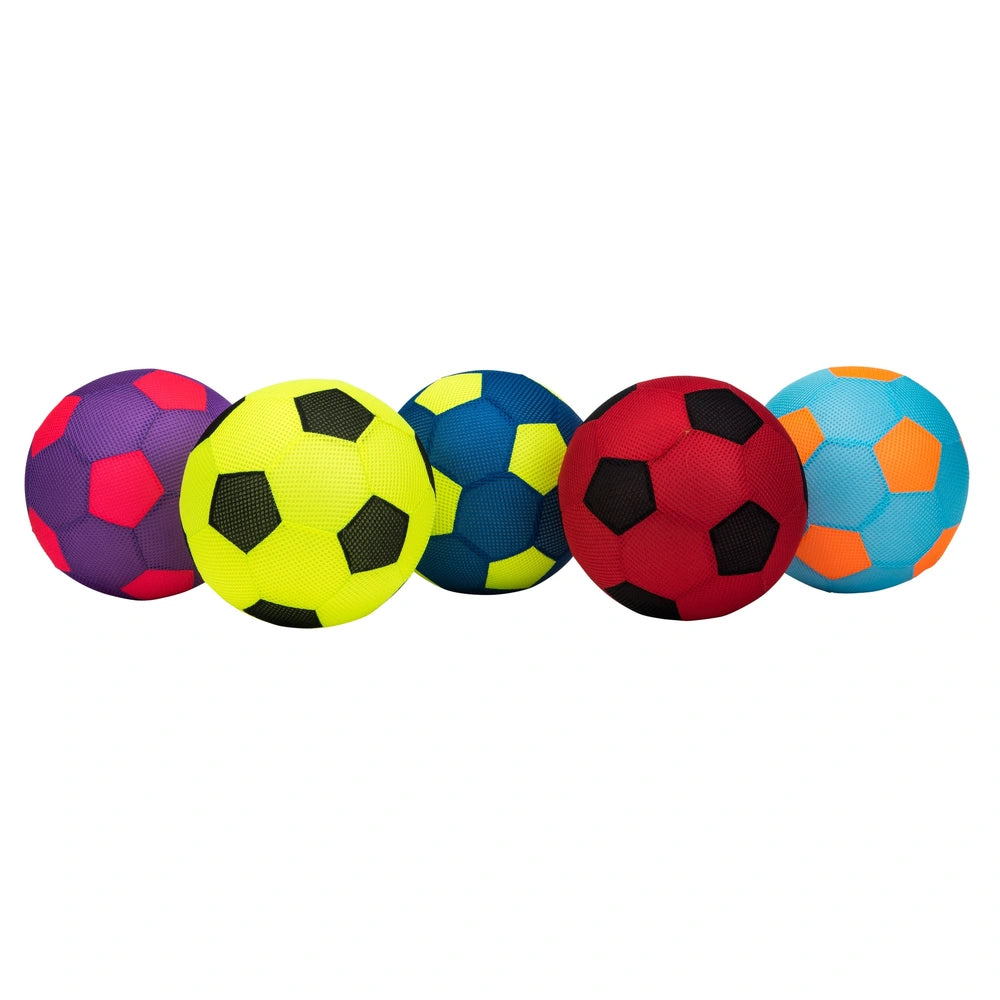 Football Size 5 Inflatable Mesh Assortment