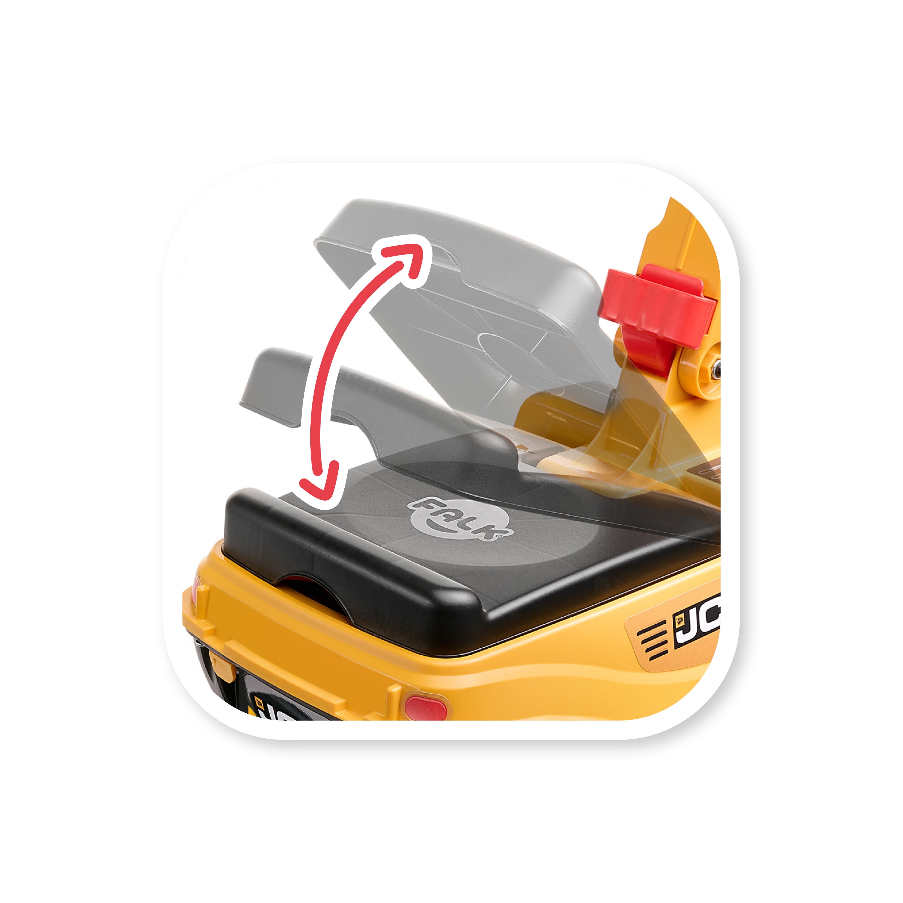 Jcb Excavator With Opening Seat And Helmet Included