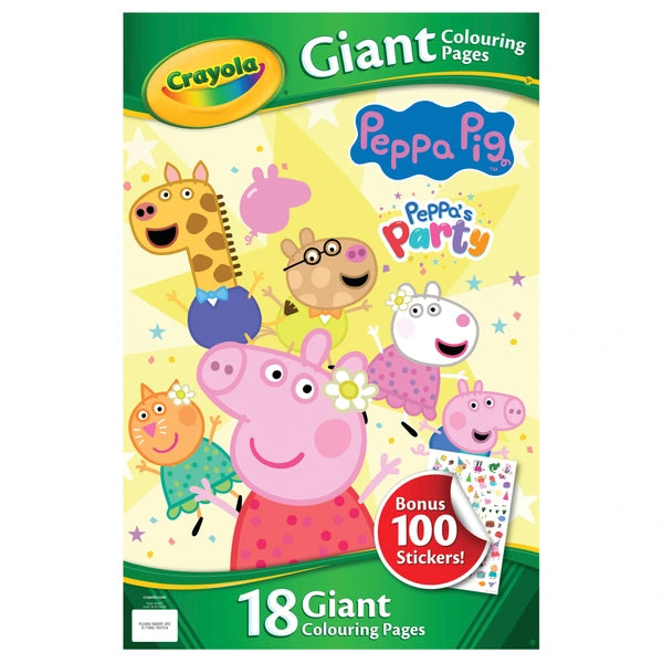 Crayola Peppa Pig Giant Colouring Pages With Stickers