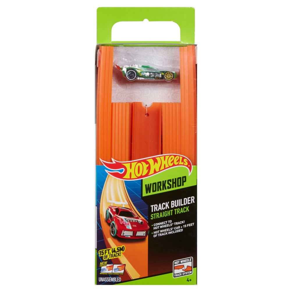Hot Wheels Track Builder Straight Track With Car