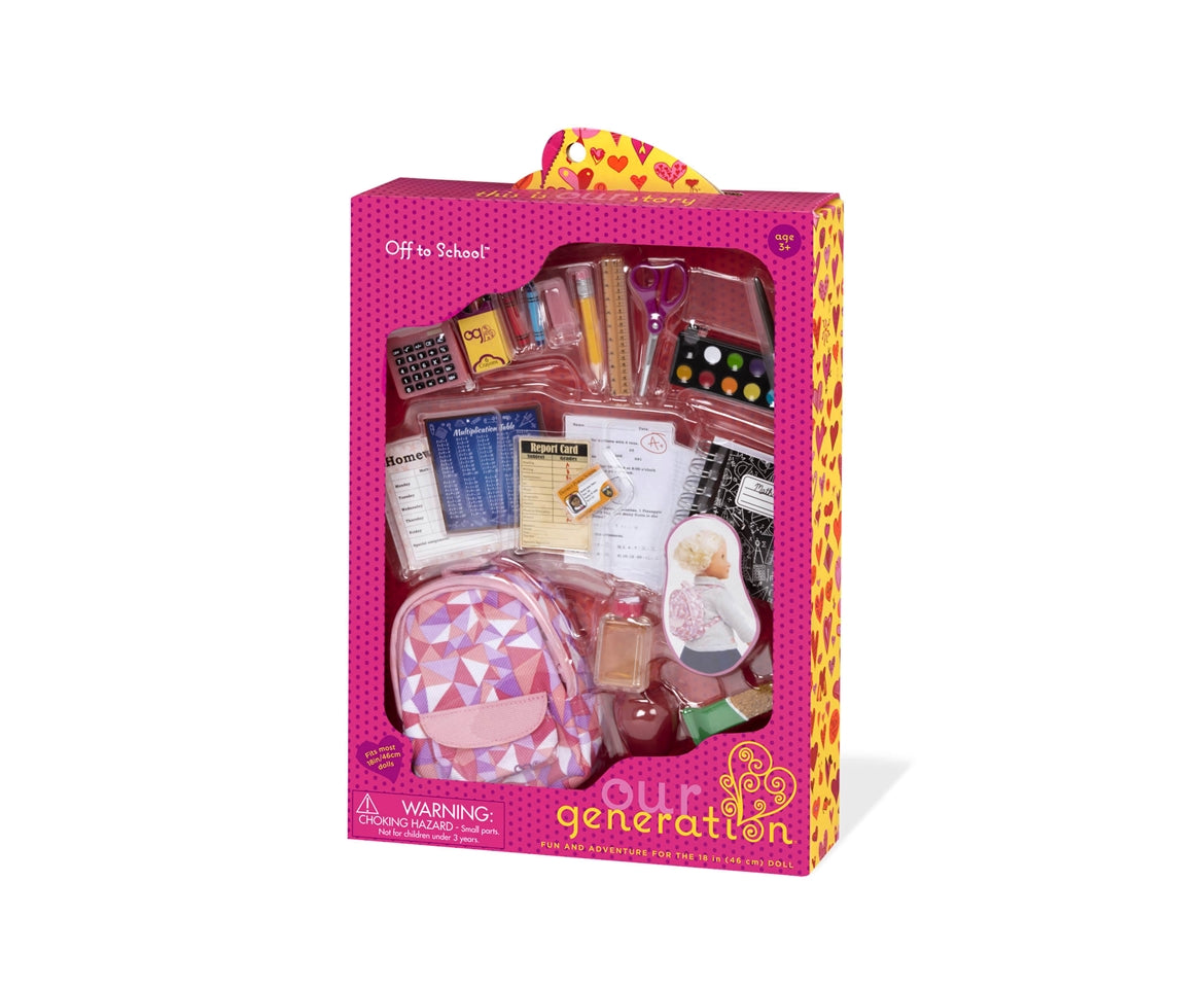 Our Generation School Supplies Off To School Accessory Set