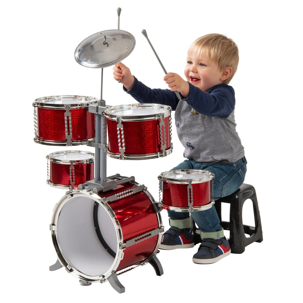 Rockstar Junior Drum Kit Red 7 Piece Set