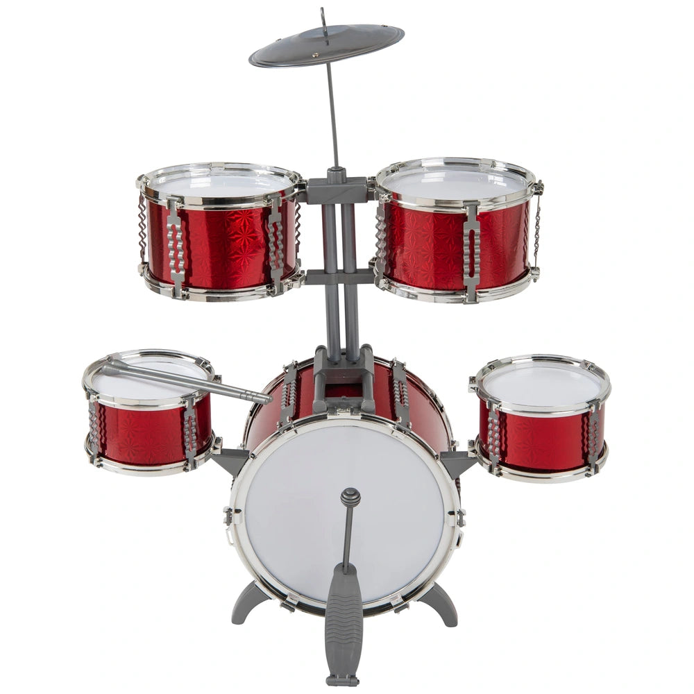 Rockstar Junior Drum Kit Red 7 Piece Set