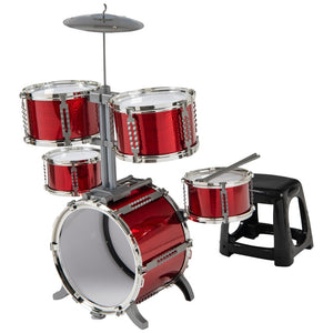 Rockstar Junior Drum Kit Red 7 Piece Set