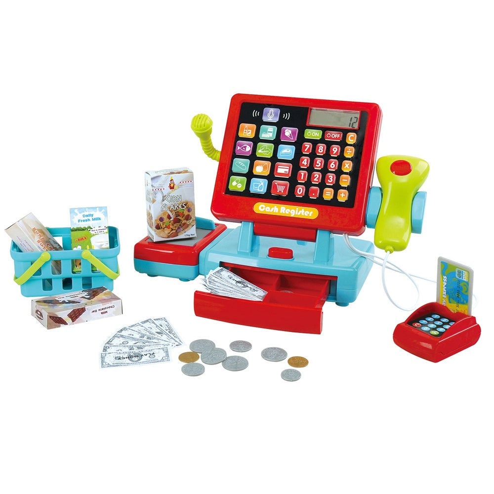 Touch And Count Supermarket Till Red/Blue