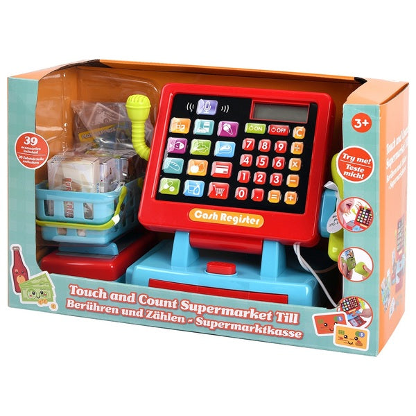 Touch And Count Supermarket Till Red/Blue