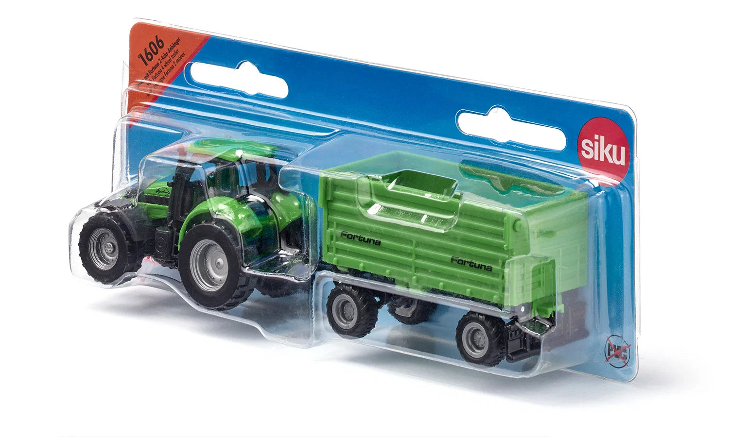 Siku 1:87 Deutz-Fahr With Fortuna 4-Wheel-Trailer