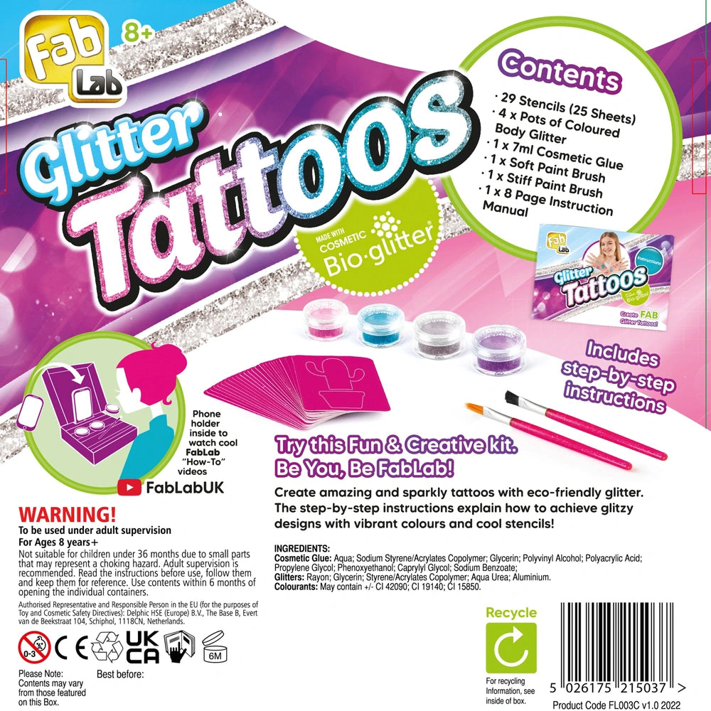 Fablab Glitter Tattoo Kit