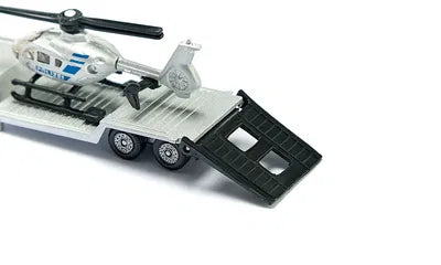 Siku Police Low Loader With Helicopter 1:87 Scale