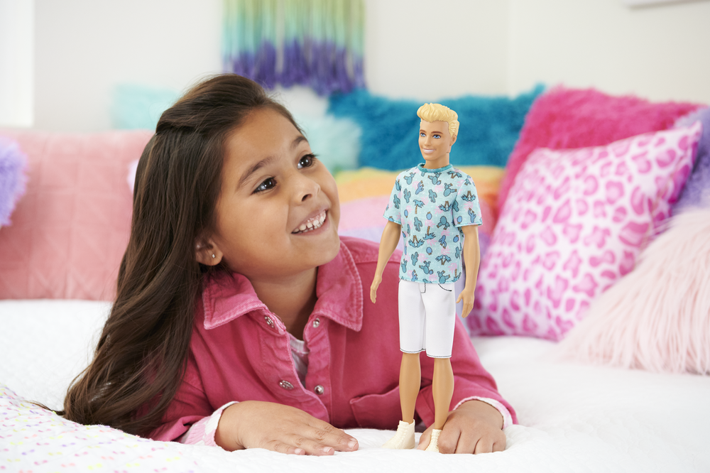 Ken Fashionista Doll 211 With Blonde Hair And Cactus Tee