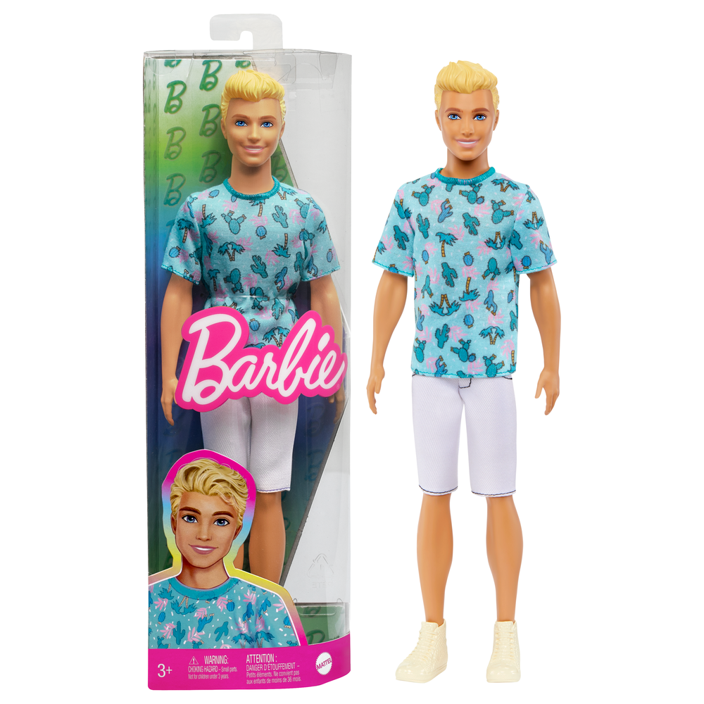 Ken Fashionista Doll 211 With Blonde Hair And Cactus Tee