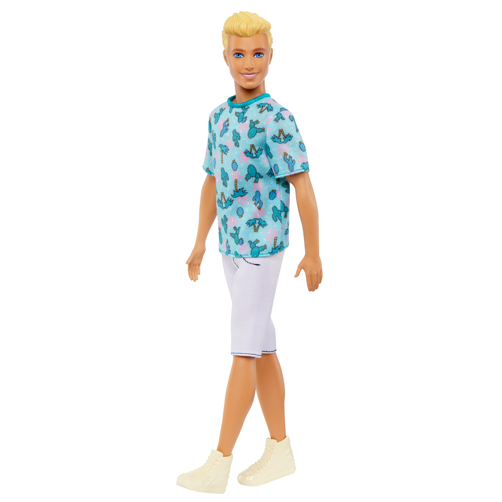 Ken Fashionista Doll 211 With Blonde Hair And Cactus Tee
