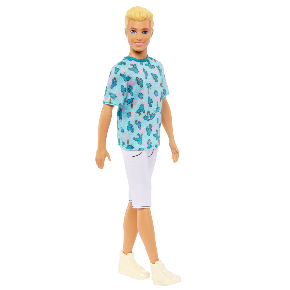 Ken Fashionista Doll 211 With Blonde Hair And Cactus Tee