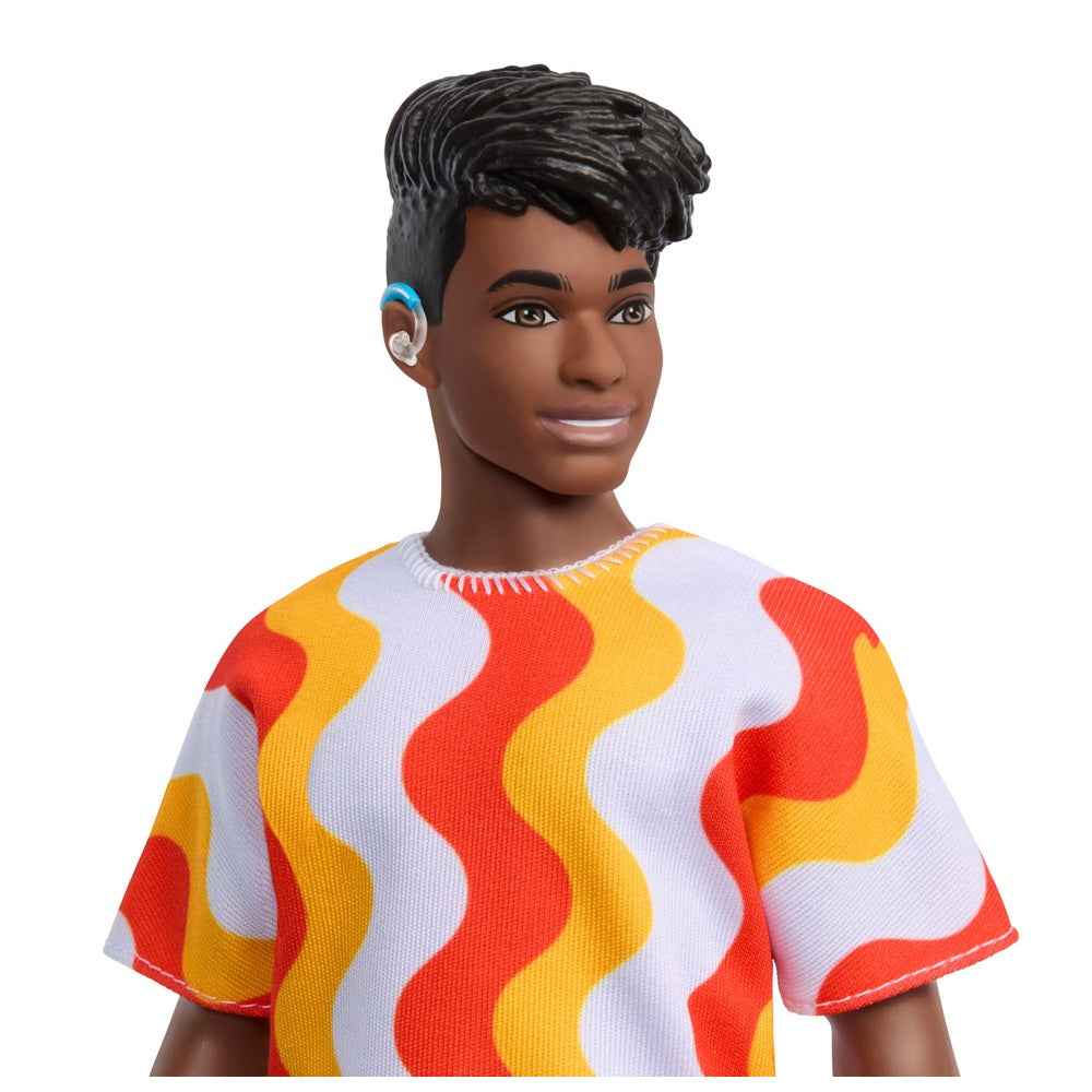 Barbie Fashionista Ken Doll 220 With Orange Wavy Tee