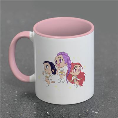 K-Pop Demon Hunters Huntrix Chibi Pink Coloured Inner Pod Mug