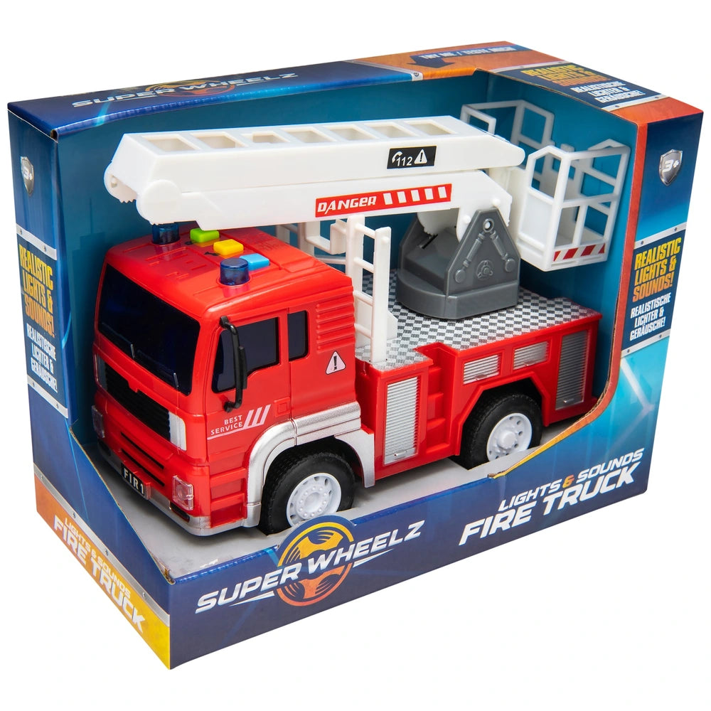 Super Wheelz Small Light And Sounds Fire Engine