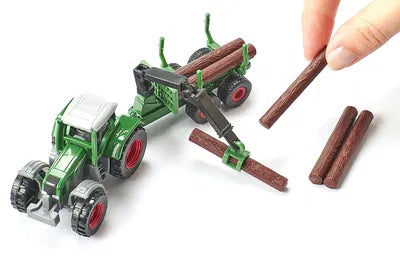 Siku Fendt Tractor With Forestry Trailer 1:87 Scale