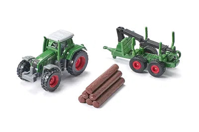 Siku Fendt Tractor With Forestry Trailer 1:87 Scale
