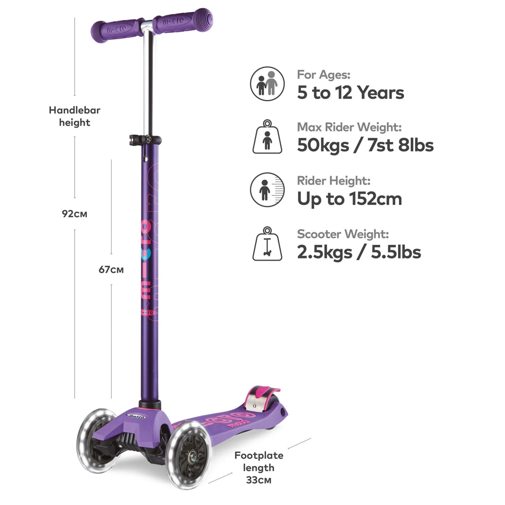 Micro Maxi Deluxe Led Scooter Purple