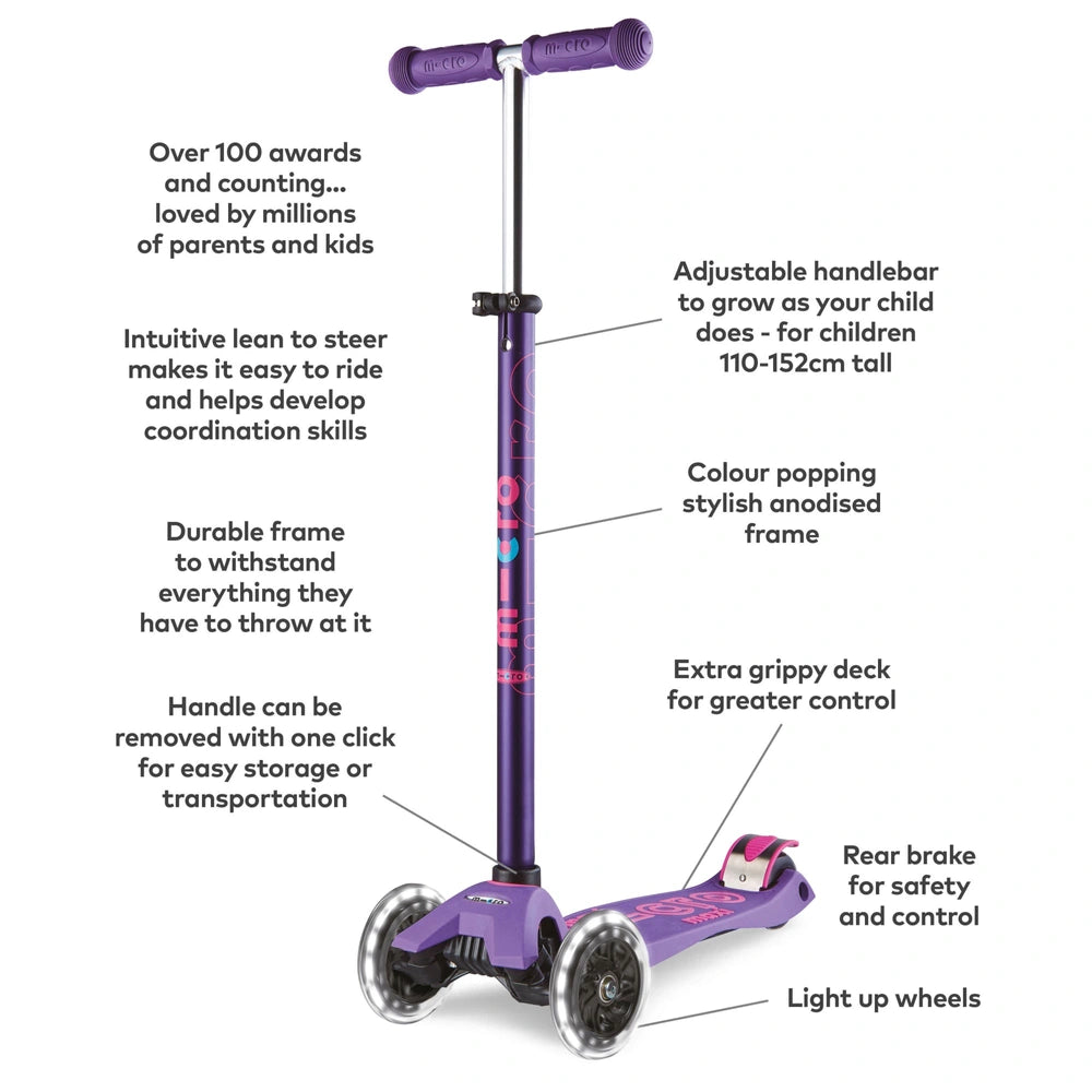 Micro Maxi Deluxe Led Scooter Purple