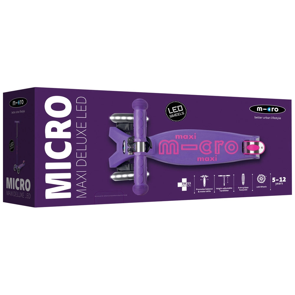 Micro Maxi Deluxe Led Scooter Purple